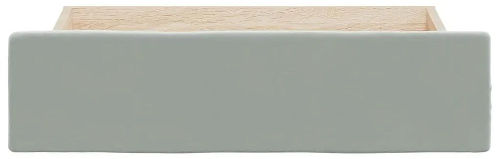 Gavetas de cama 2 pcs derivados de madeira e veludo cinza-claro