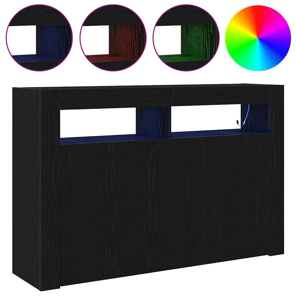Sideboard Carvalho preto Madeira engenheirada 116 x 30 x 75 cm