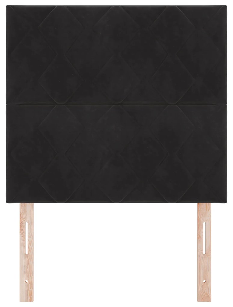 Cabeceira vidaXL Design Blocos de Diamante Preta 90 cm Veludo, Cabecei