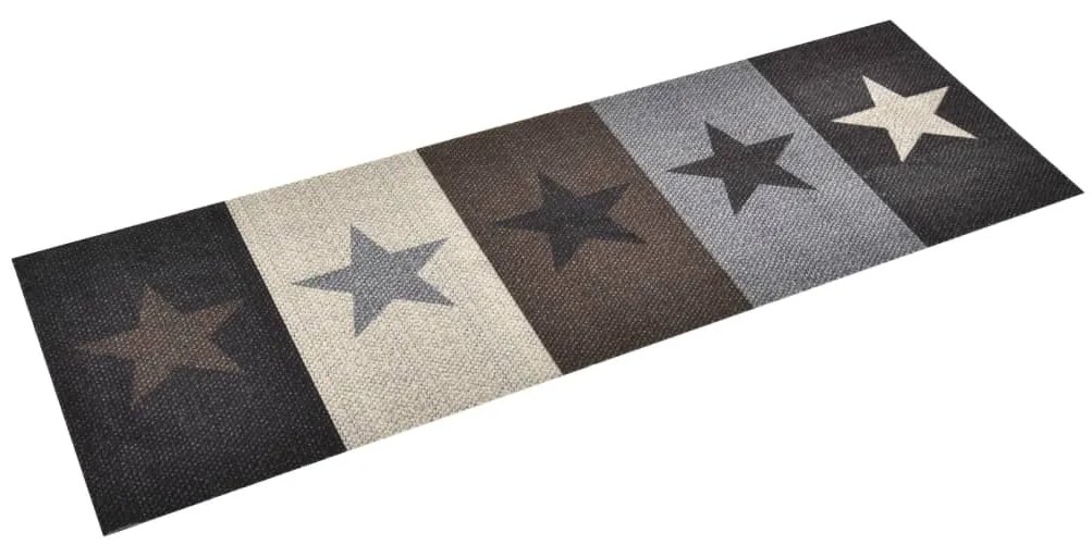 Tapete de cozinha lavável com design estrelas 60x300 cm