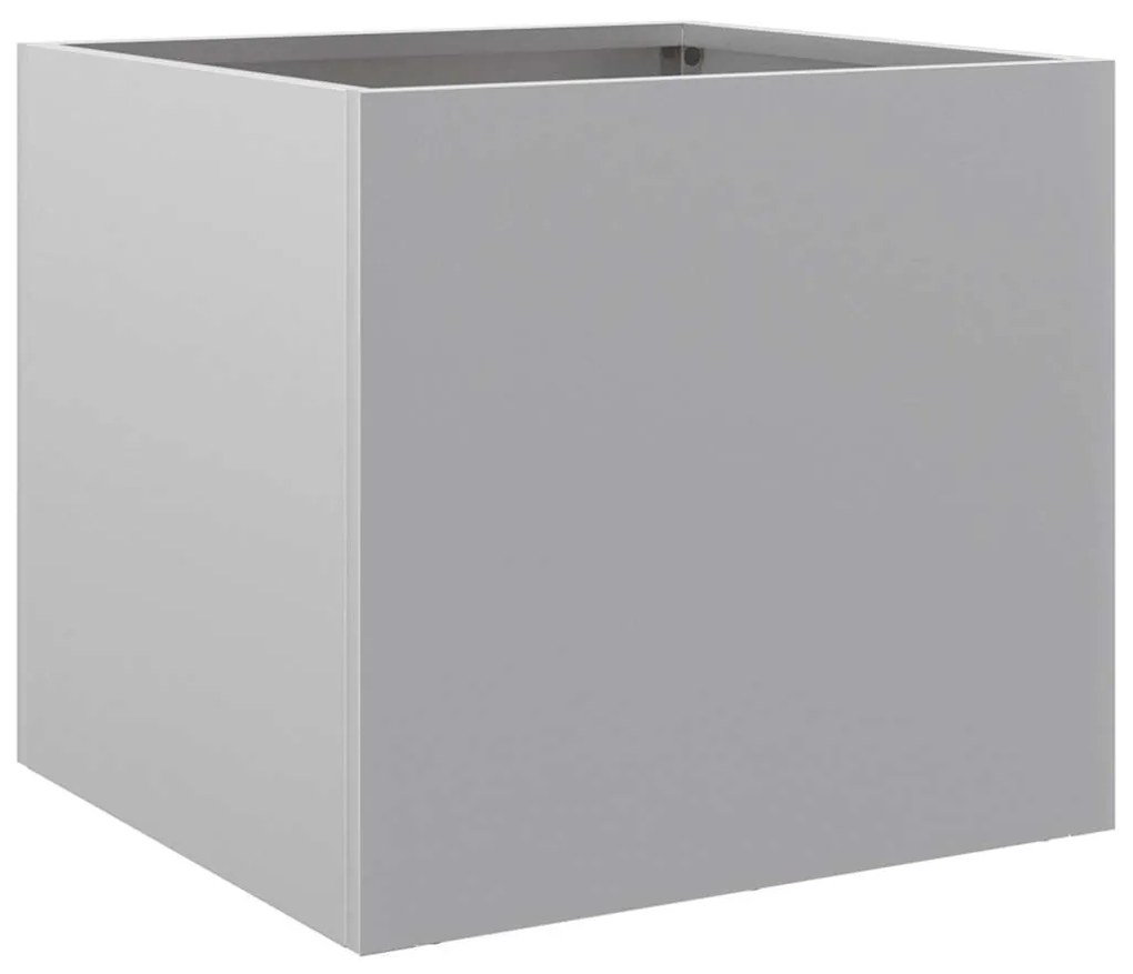 Vasos/floreiras 2 pcs 32x30x29 cm aço galvanizado prateado