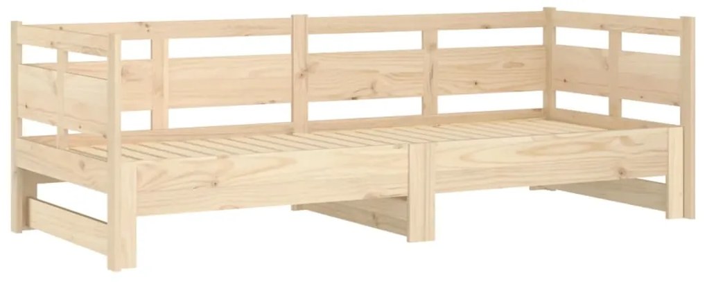 Estrutura sofá-cama de puxar 2x(90x200) cm pinho maciço