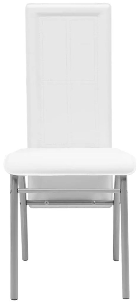 Conjunto de Jantar Dinner com 6 Cadeiras e 1 Mesa - Branco - Design Mo