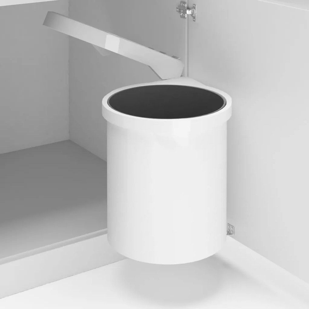 51174 vidaXL Caixote do lixo para cozinha embutido plástico 12 L