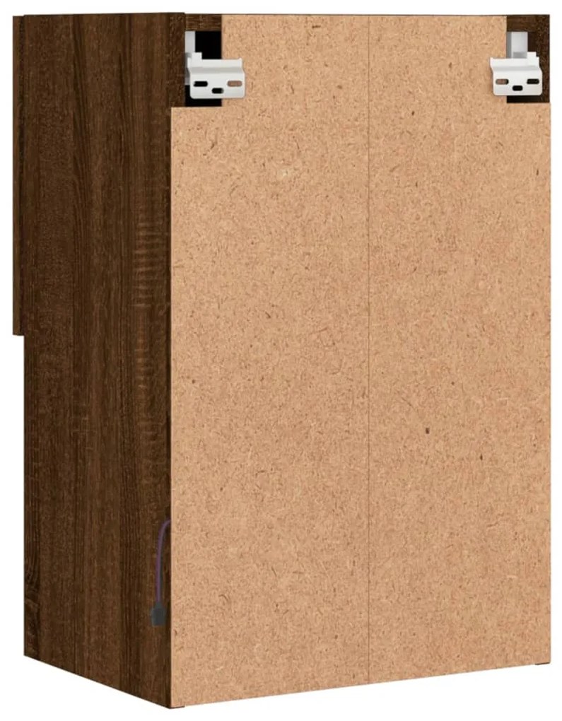 Móvel de TV com luzes LED 40,5x30x60 cm carvalho castanho