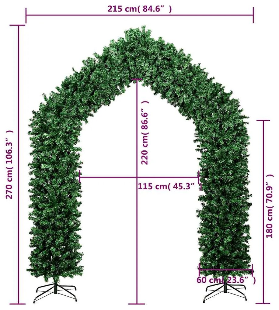 Grinalda de Natal 270 cm verde