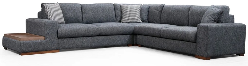 Sofá de Canto Loop - Cor Antracite - 282 x 323 cm