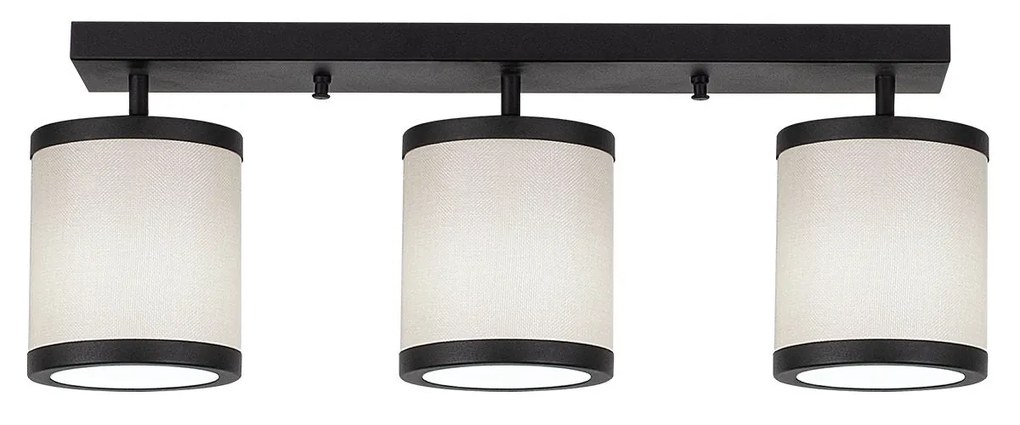 Candeeiro de Teto Way – Preto e Branco – 66 x 20 x 21 cm