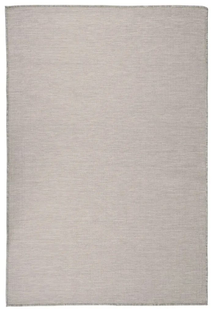 vidaXL Tapete de tecido plano p/ exterior 120x170 cm cinzento claro