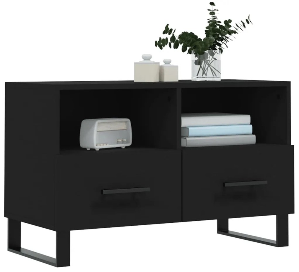Móvel p/ TV 80x36x50 cm derivados de madeira preto