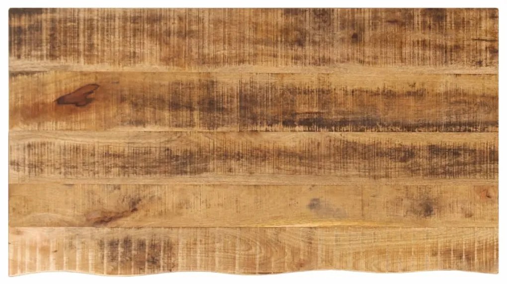 vidaXL Tampo de mesa borda viva 110x60x3,8 cm mangueira áspera maciça