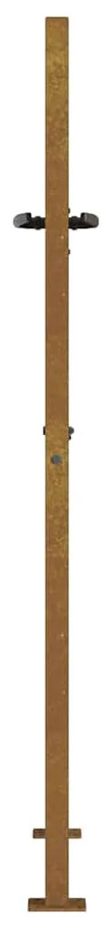 Portão de jardim 105x155 cm aço corten design erva