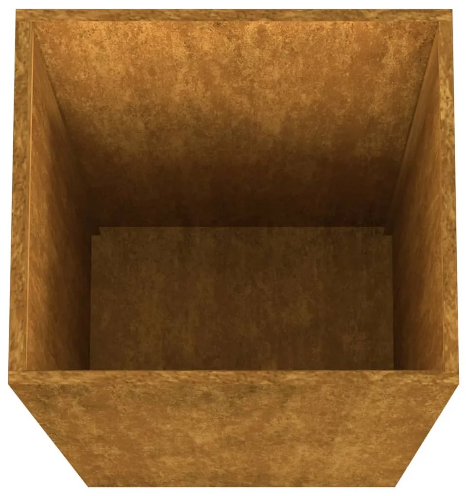 Vaso/floreira 32x29x75 cm aço corten