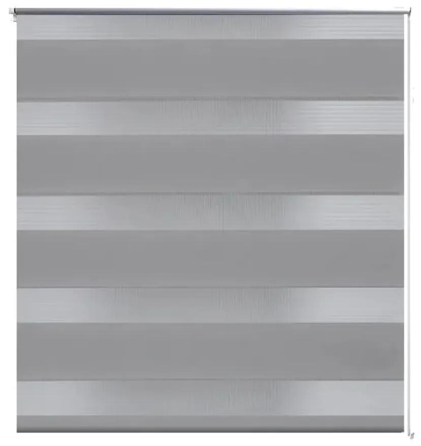 Estore de rolo 100 x 175 cm, linhas de zebra / Cinza
