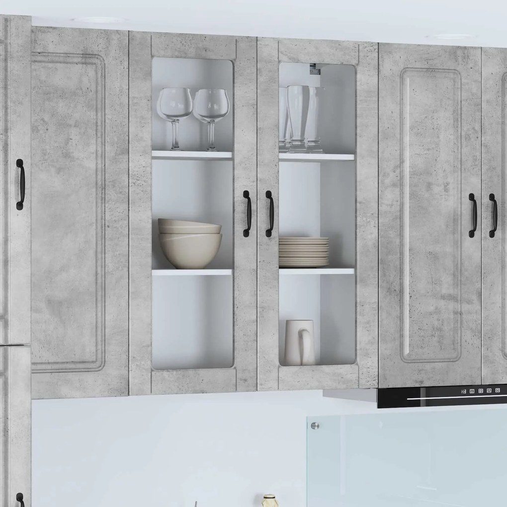 vidaXL Armário de Cozinha Kalmar Cinzento 80 x 31 x 100 cm