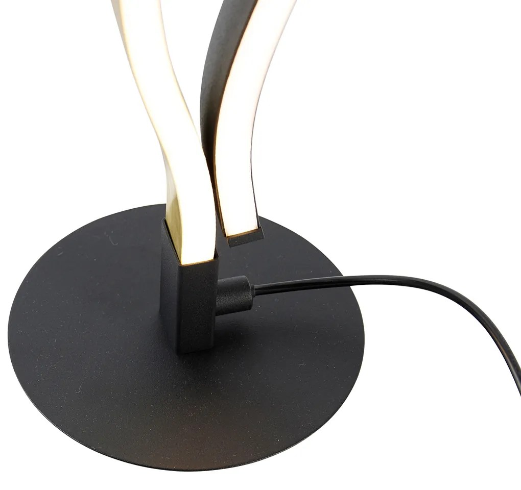 Design tafellamp zwart met goud incl. LED dimbaar - Blaze Design