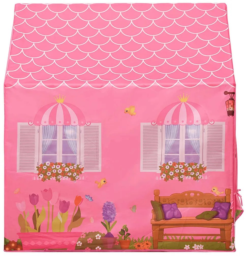 Tenda de brincar infantil com 250 bolas 69x94x104 cm rosa