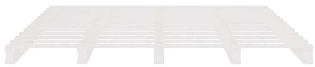 Cama de paletes 120x200 cm pinho maciço branco