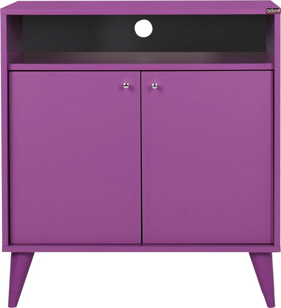Aparador/Armário multiusos "Diamante" - Design Moderno - Roxo - 73x79x