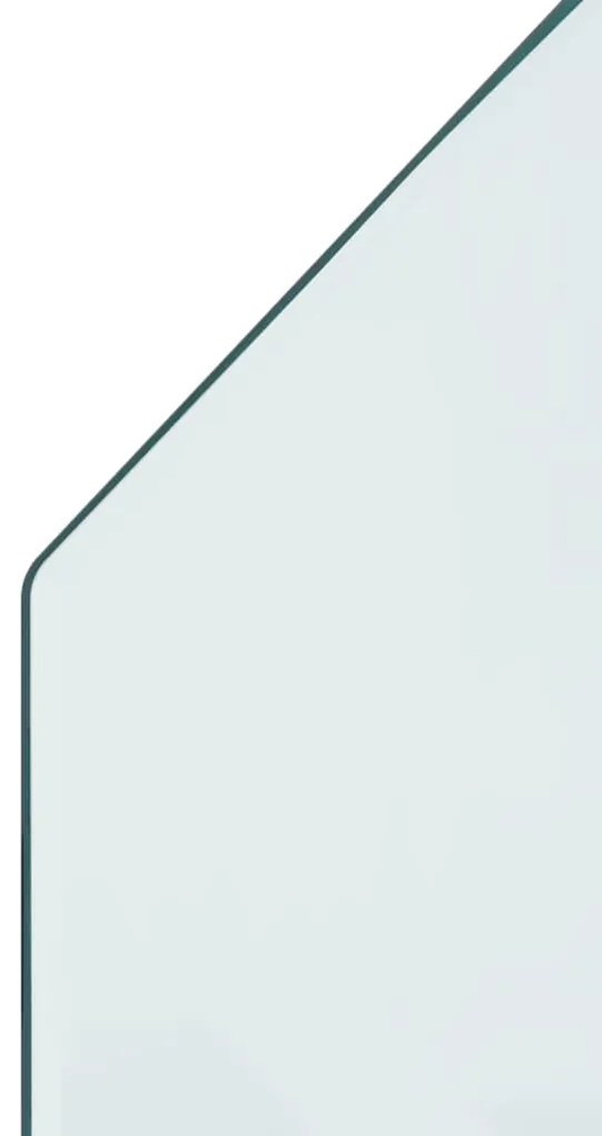 Placa de vidro para lareira hexagonal 100x60 cm