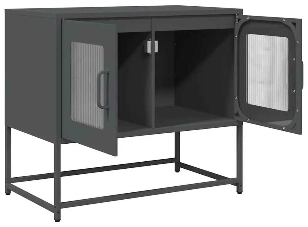 Móvel de TV 68x39x60,5 cm aço laminado a frio antracite