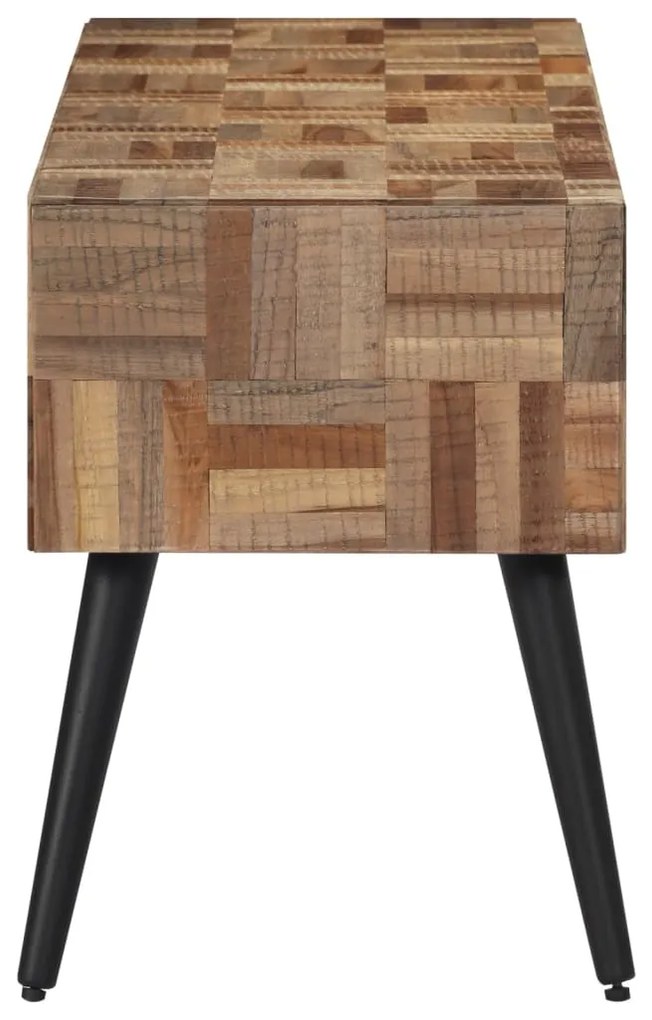 Banco 110x35x45 cm madeira de teca recuperada maciça