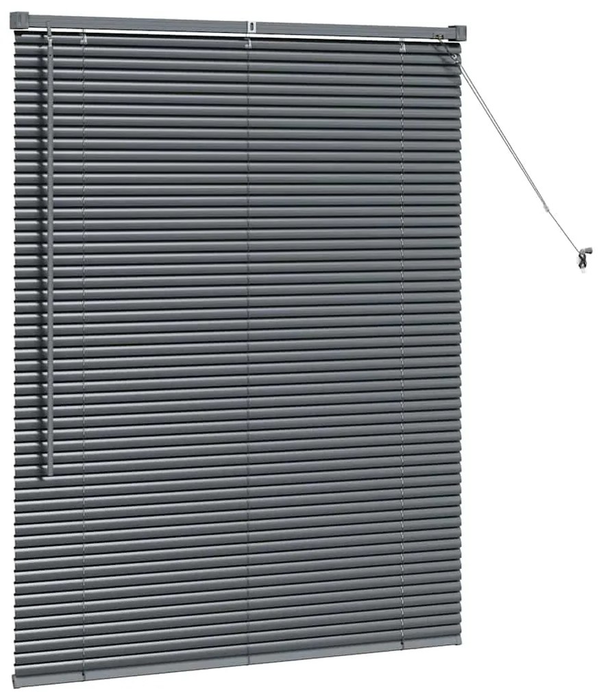 Persiana de Janela Cinzento-escuro 105 x 130 cm Alumínio