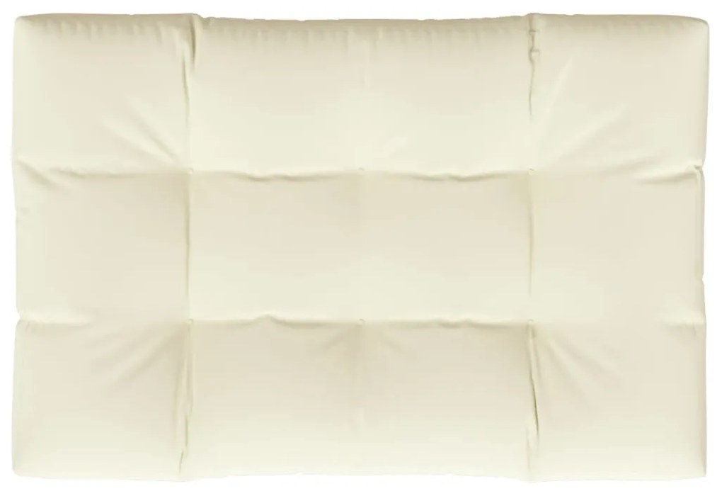 Almofadão para sofá de paletes 120x80x12 cm tecido creme