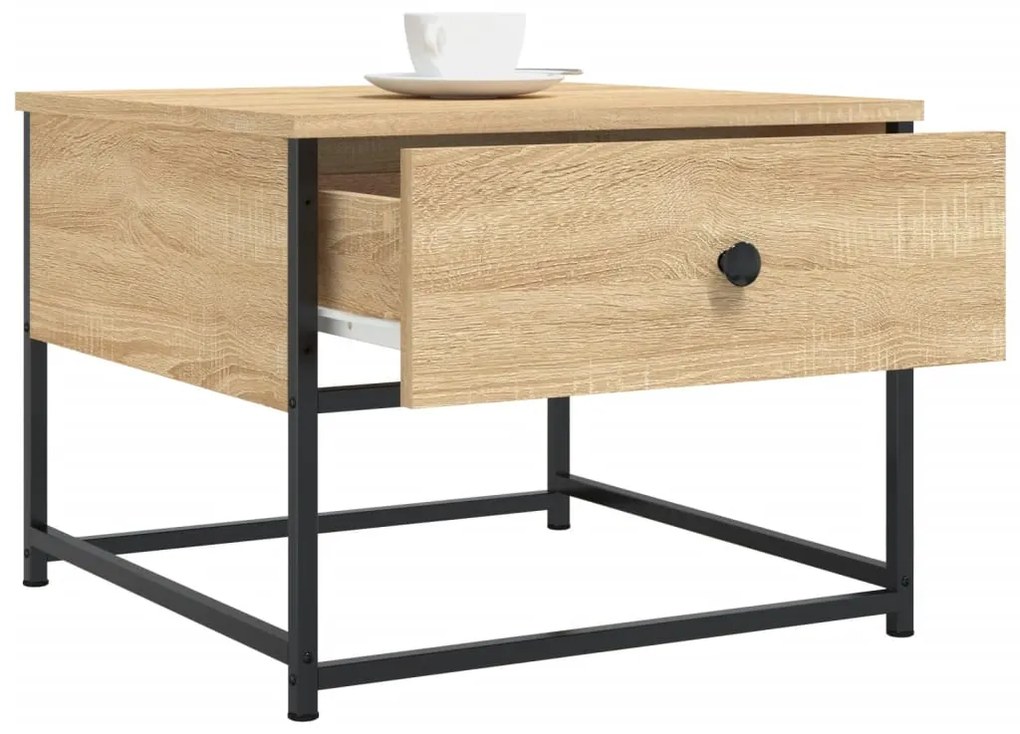 Mesa de centro 51x51x40 cm derivados de madeira carvalho sonoma