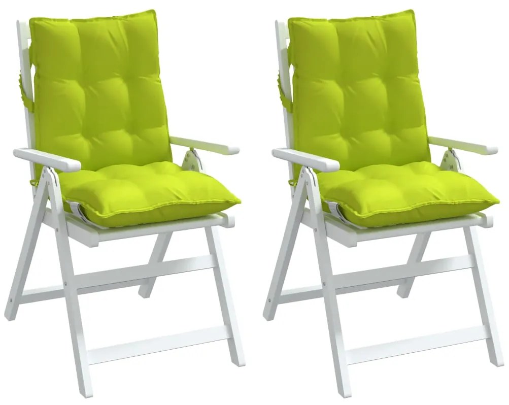 Almofadões cadeira encosto baixo 2 pcs oxford verde brilhante