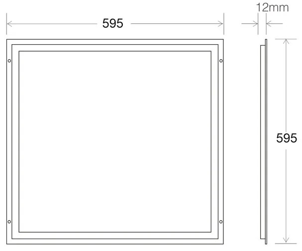 Pack 2 Painéis Led FRAMELUX 42W, driver LIFUD, 60x60 cm branco quente