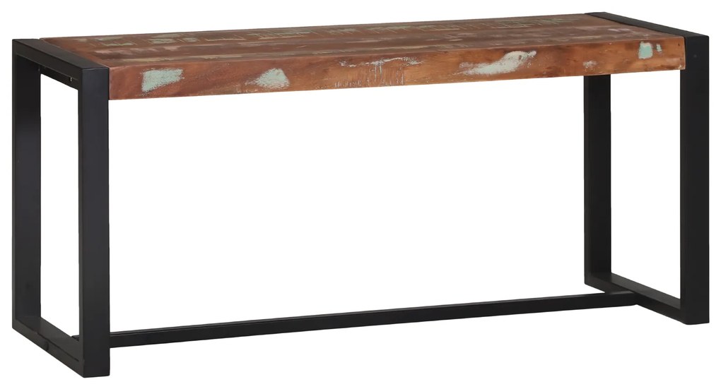 vidaXL Banco Multicolorido 100x35x45 cm Madeira Recuperada