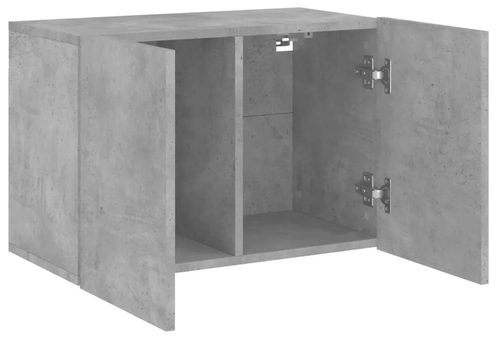 Móvel de parede para TV 60x30x41 cm cinzento cimento