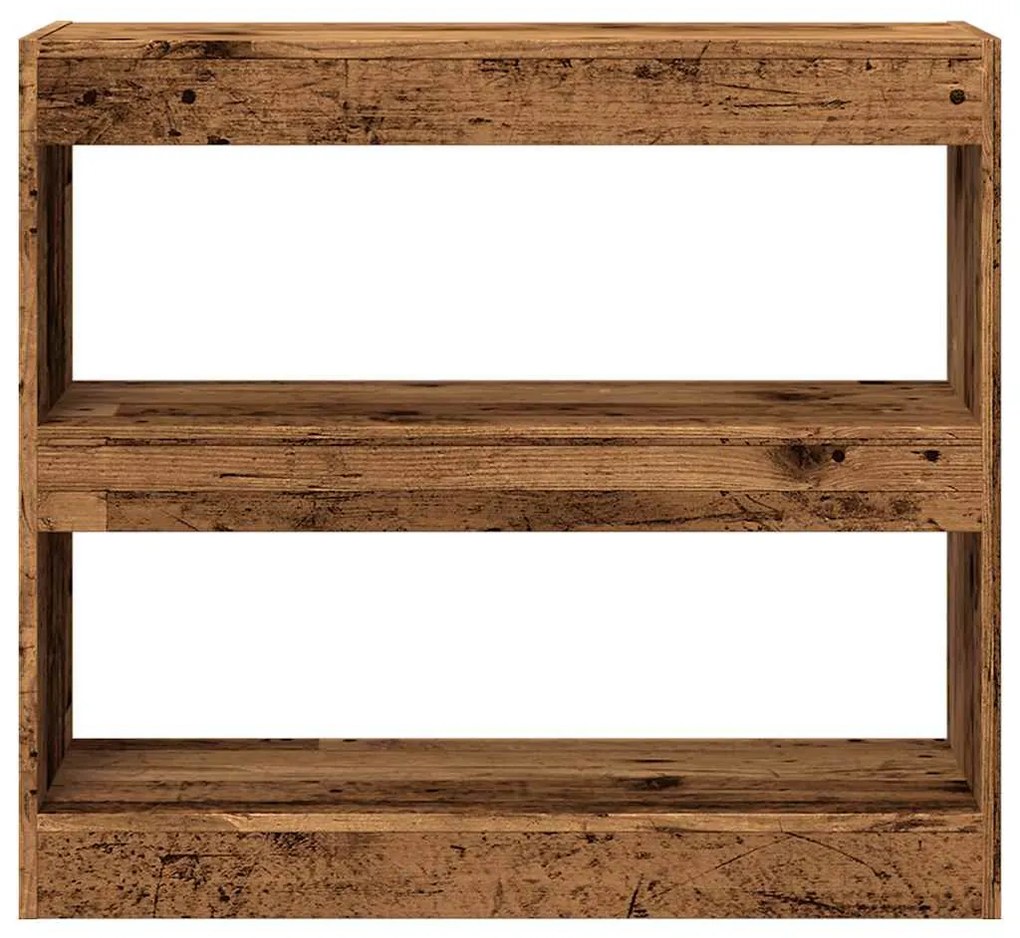 Estante/divisória 80x30x72 cm cor madeira velha