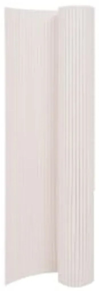 317146 vidaXL Cerca de jardim dupla face 90x400 cm branco