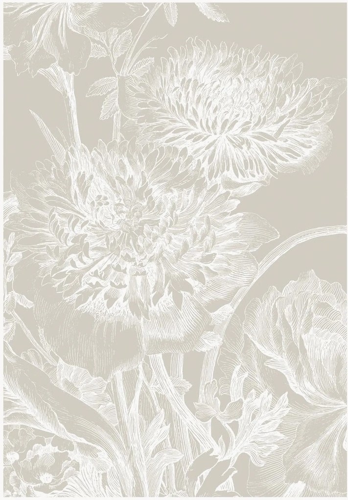 Papel de parede Engraved Flowers