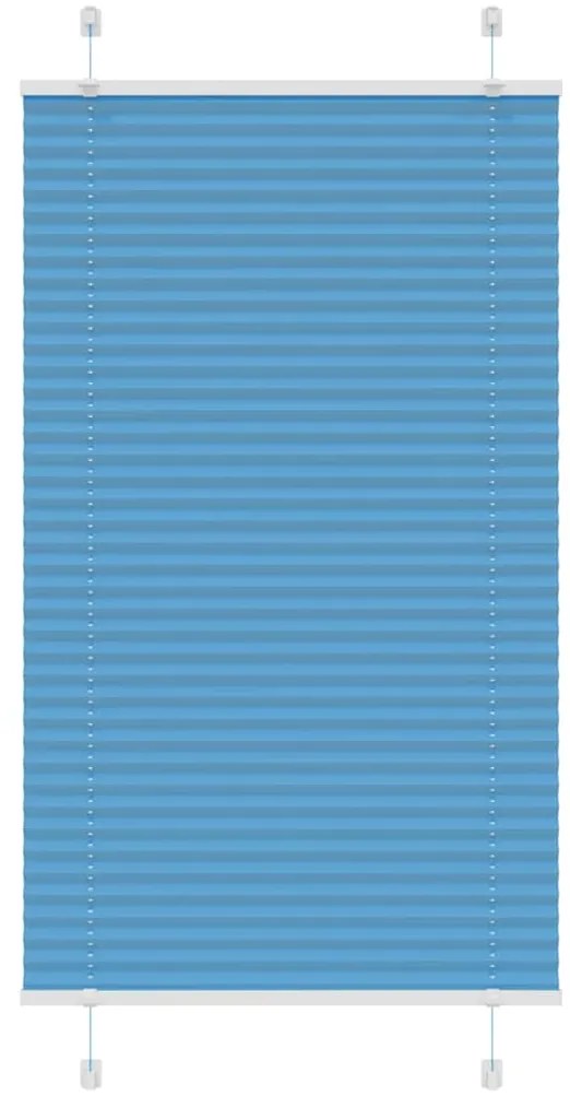 Azul Plissada Cega 75x100 cm Largura Tecido 74,4 cm Poliéster