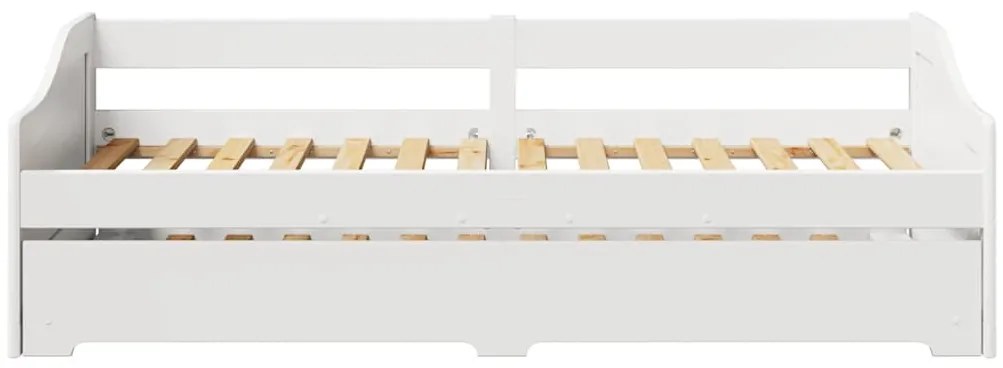 Sofá-cama com gavetão sem colchão IRUN branco 90x200 cm