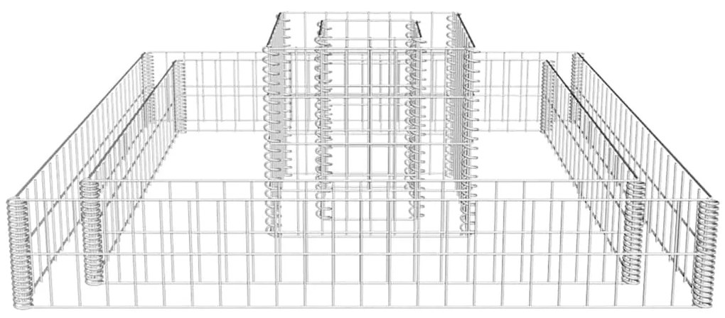 Gabião para plantas em aço galvanizado 120x120x20 cm