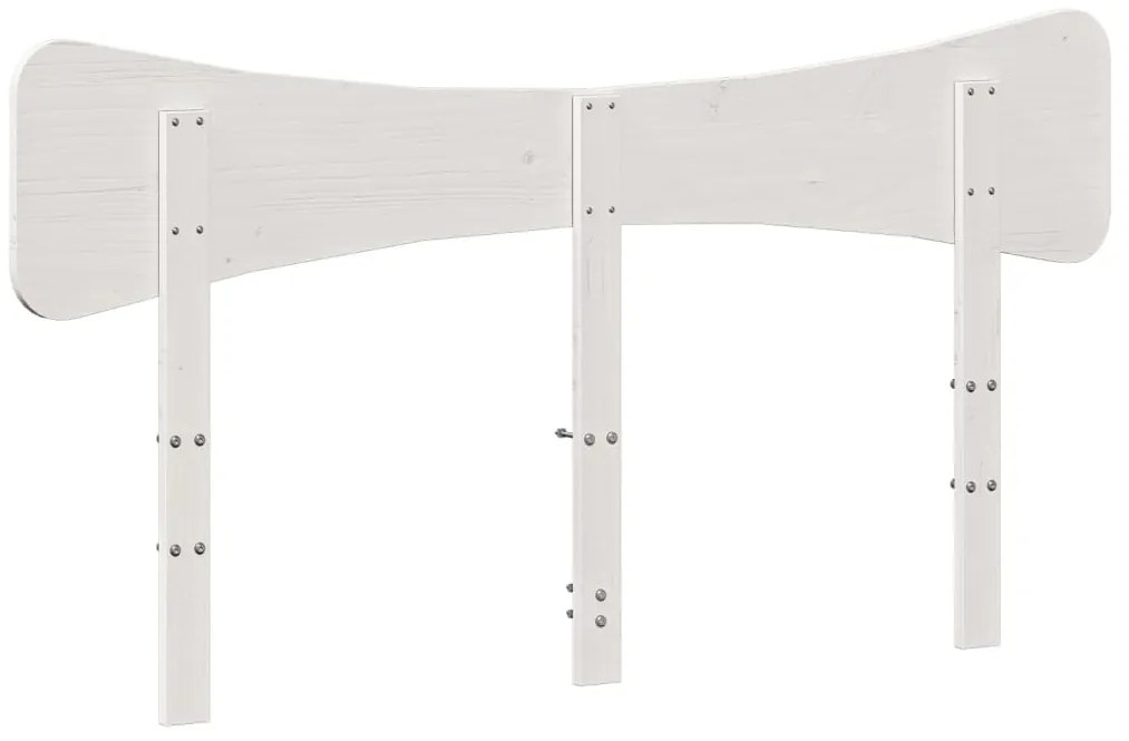 Cabeceira 150 cm madeira de pinho maciça branco