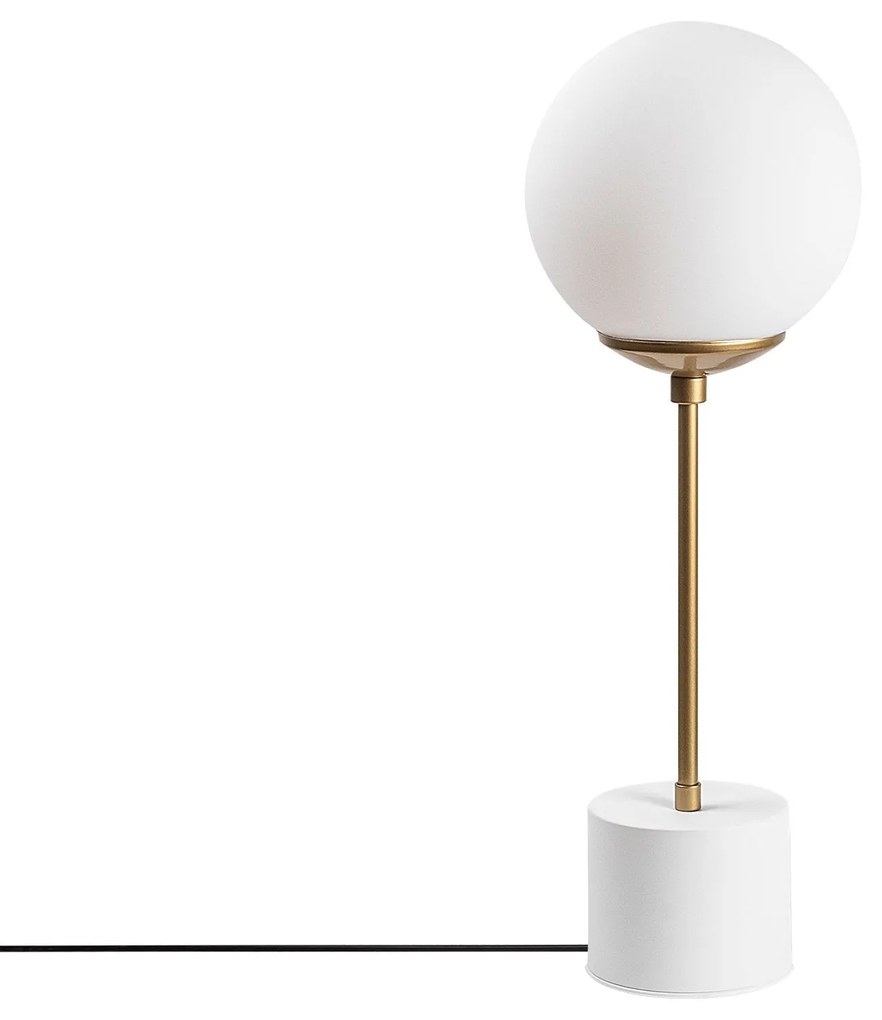 Candeeiro de Mesa Globo – Branco – 20 x 20 x 57 cm