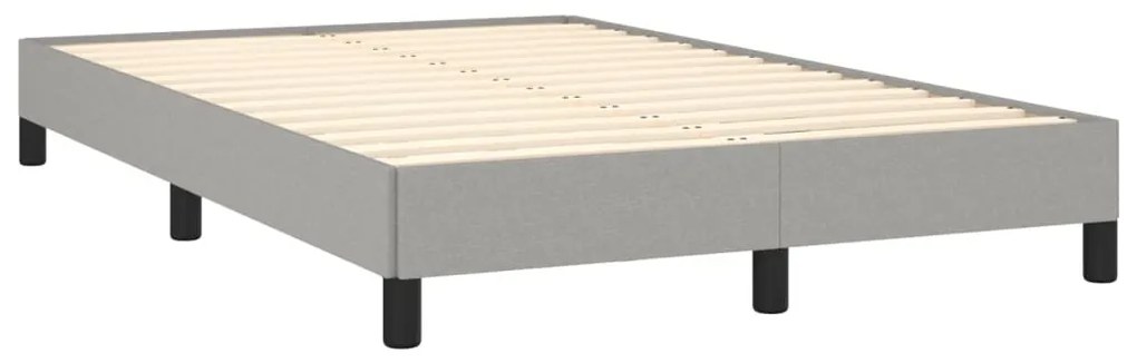 Cama boxspring com colchão 120x190 cm tecido cinzento-claro