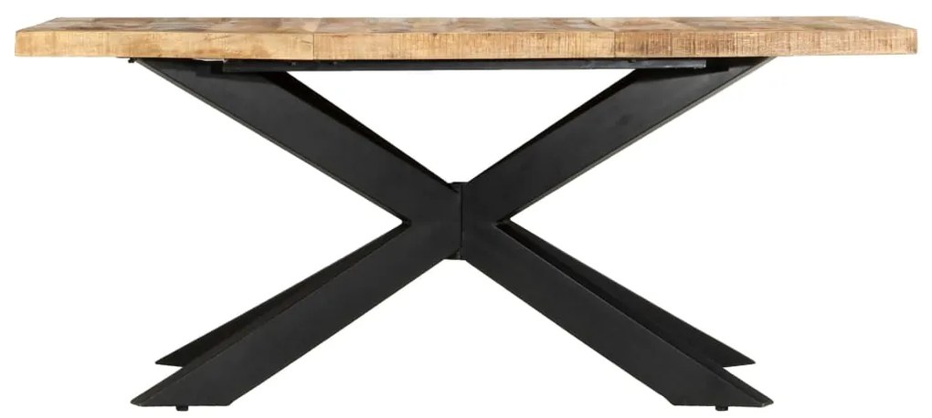 Mesa de jantar 180x90x76 cm madeira de mangueira maciça áspera