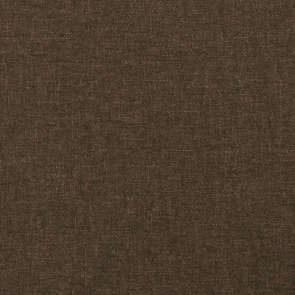 Estrutura de cama sem colchão 90x200 cm tecido castanho-escuro
