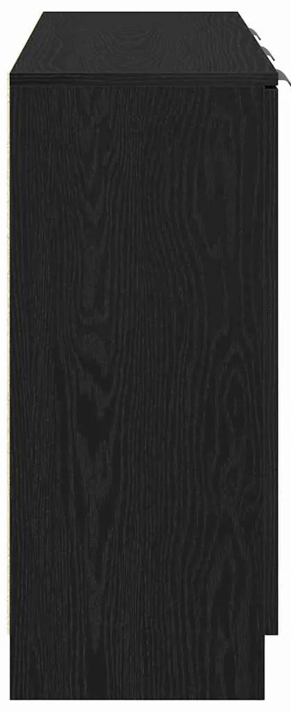 buffet vidaXL Preto Carvalho 90,5x30x70 cm Madeira Engenharia