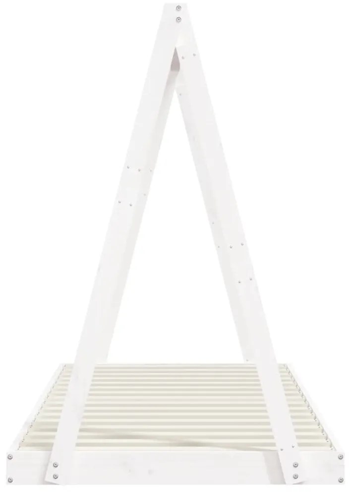 Estrutura de cama infantil 90x200 cm pinho maciço branco