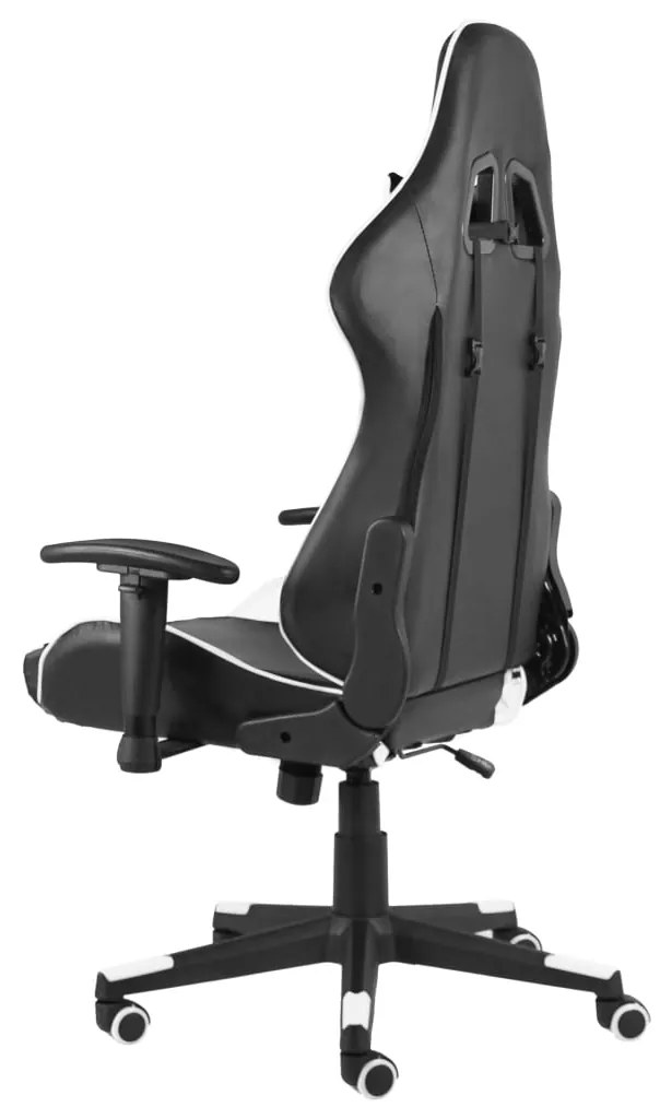 Cadeira de gaming giratória PVC branco