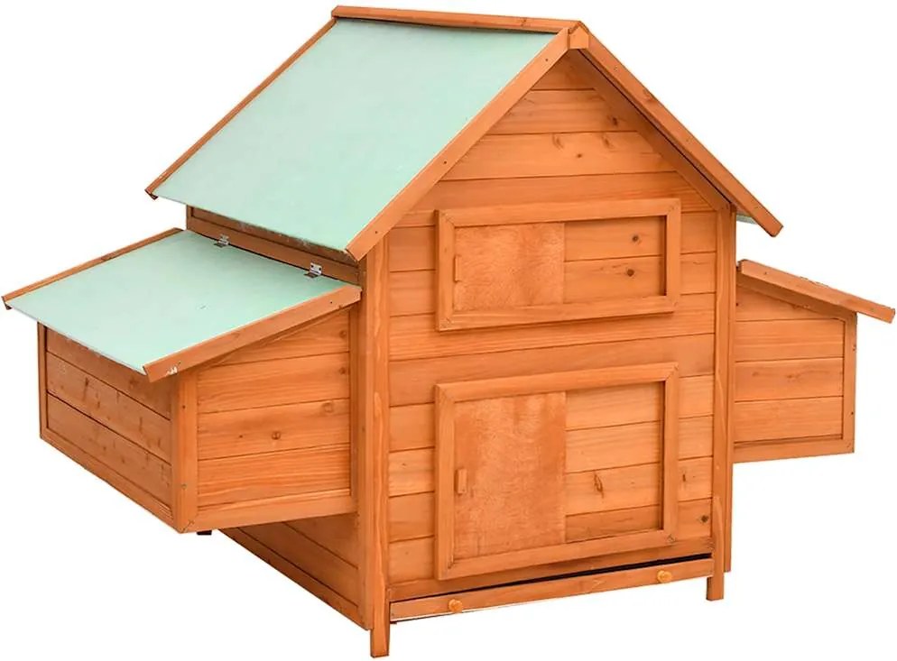 vidaXL Galinheiro 150x96x110 cm madeira de abeto maciça