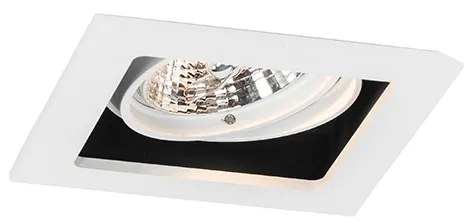 Foco quadrado embutido branco ajustável - Artemis 70 Moderno