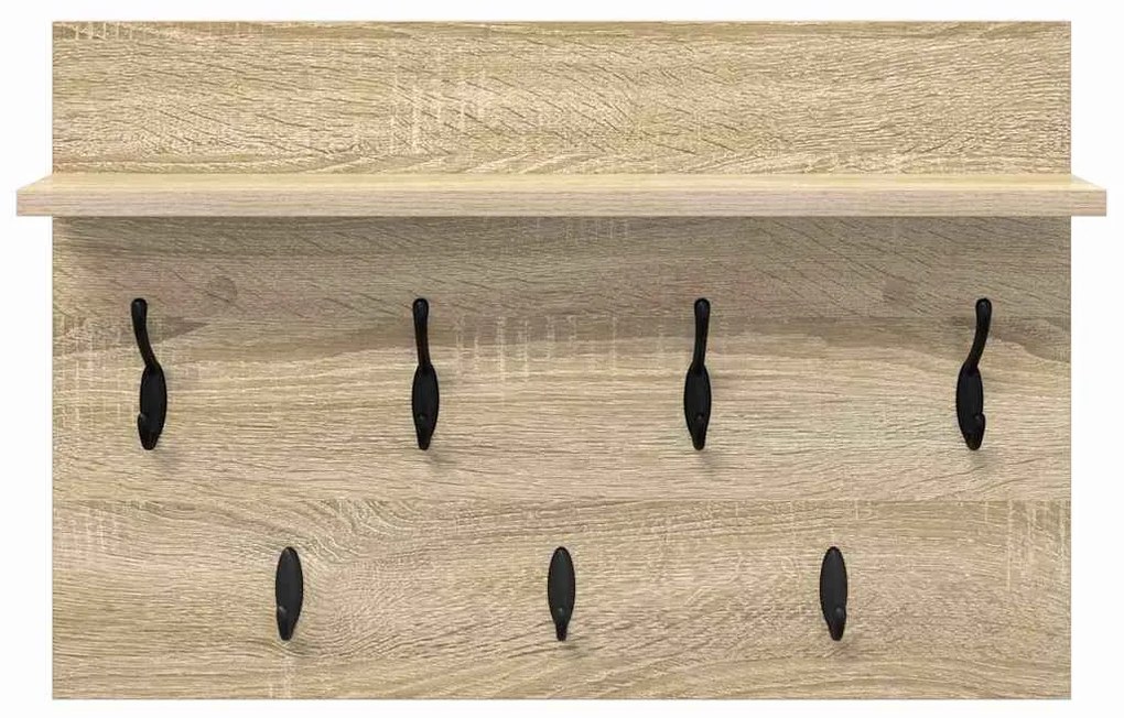 Cabideiro de Parede Carvalho sonoma 60 x 40 x 12 cm